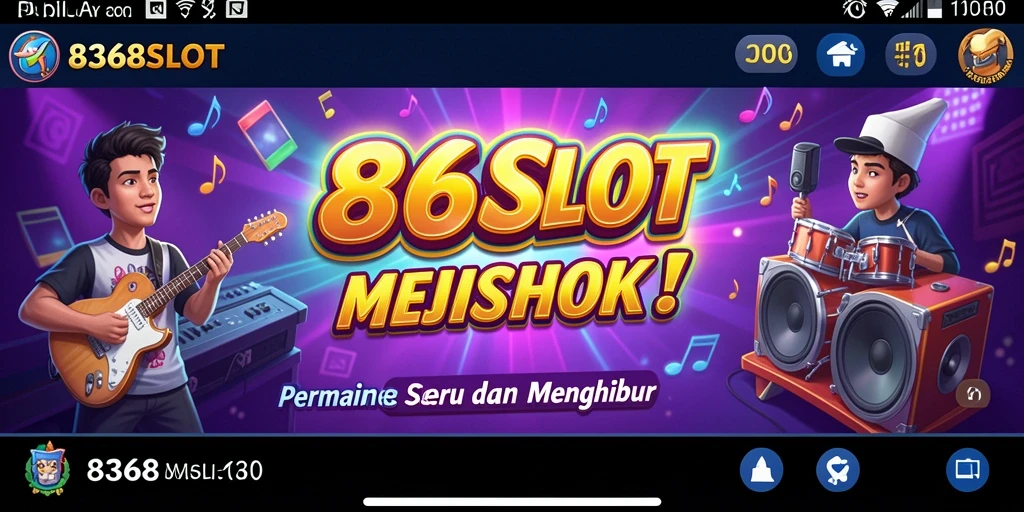 Screenshot permainan 8368SLOT dengan gameplay yang penuh warna dan energik.