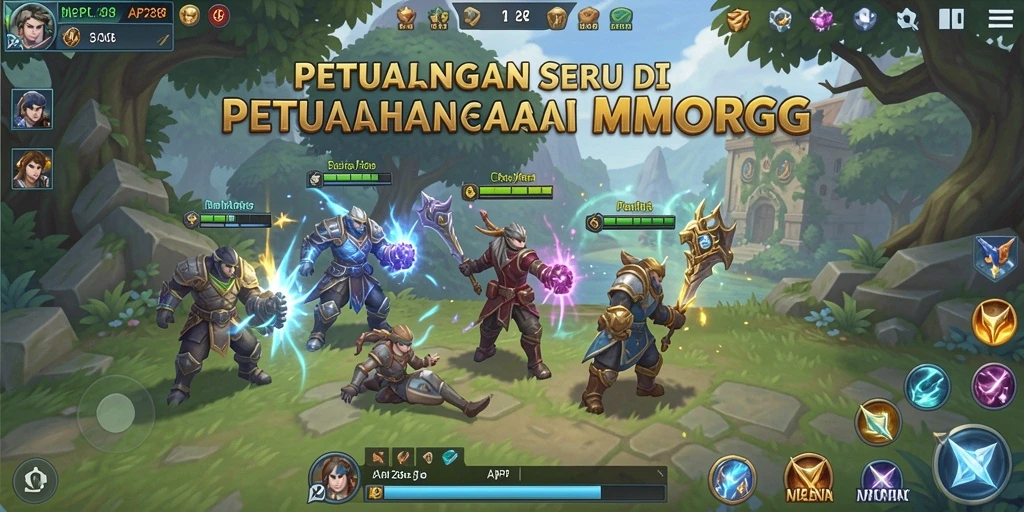 Tangkapan layar menunjukkan aksi mendebarkan dalam gameplay MMORPG API288.
