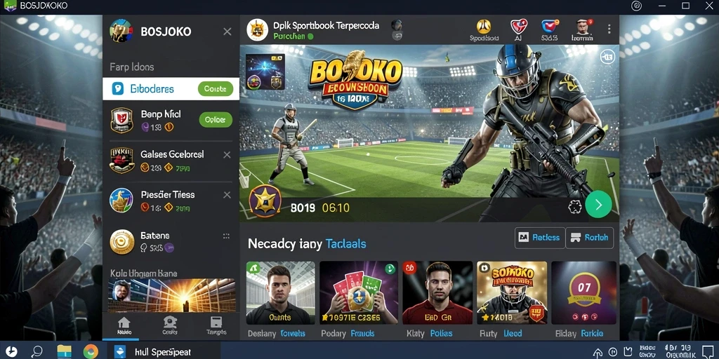 Tangkapan layar dari gameplay menarik di BOSJOKO.
