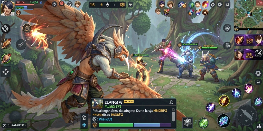 Tampilan gameplay seru dan mendebarkan dalam dunia ELANG178.