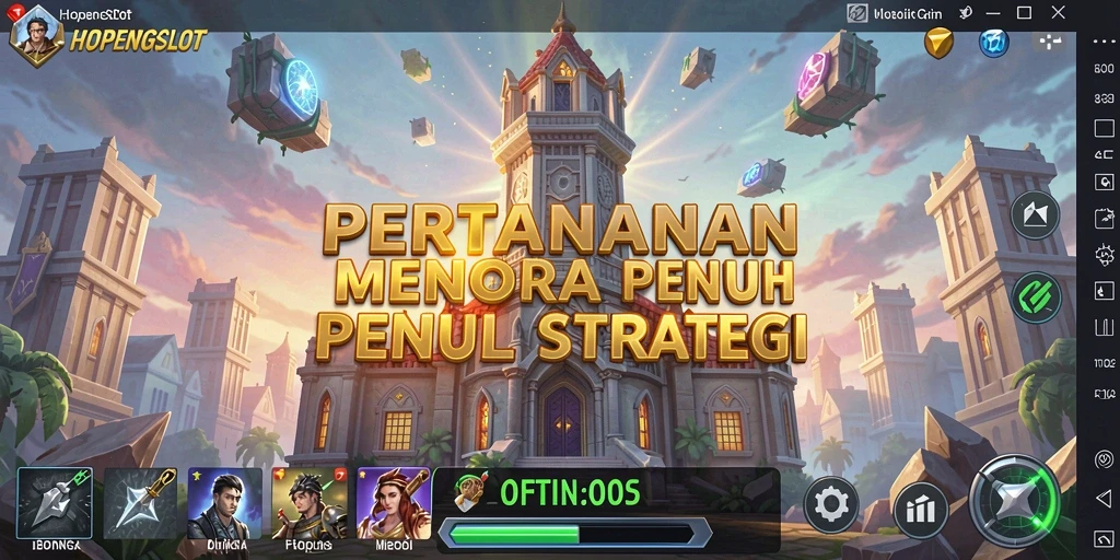 Tangkapan layar HOPENGSLOT menunjukkan momen aksi dari gameplay Tower Defense.