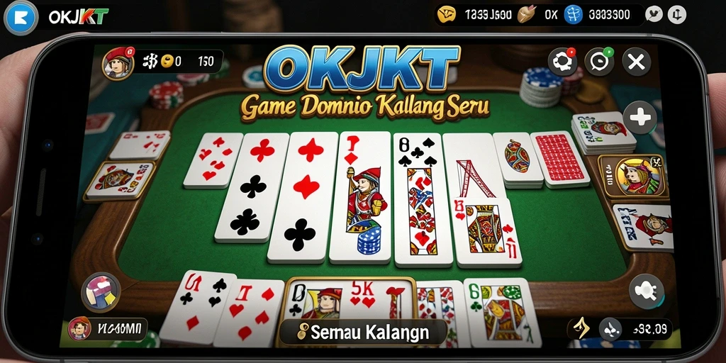Tampilan seru gameplay Domino di OKJKT