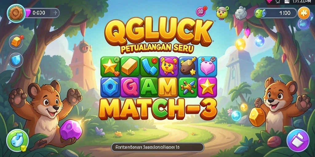 Tampilan gameplay QGLUCK dengan kombinasi bola warna yang memukau.