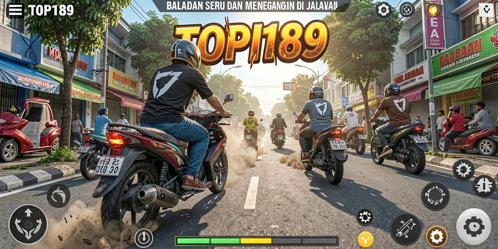 Tampilan gameplay balapan seru di TOPI189 dengan grafis menawan.